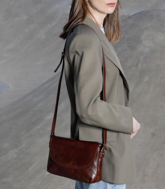 Leather Handbag, Brown Purse, Genuine Leather Shoulder Bag for Women, Work Bag, Birthday Gift for Her