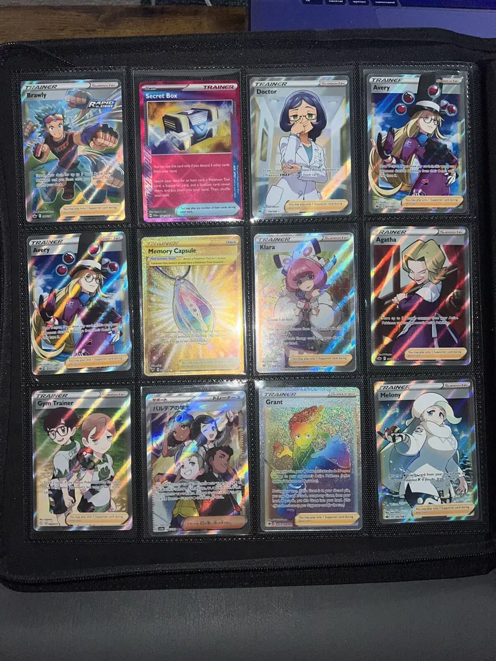 Huge Pokemon Card Collection Lot Binder Full Arts GX EX Vintage Wotc 300+ Holos